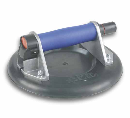 Ventouse à pompe Veribor® blue line - avec manomètre - Ø disque  d'aspiration 214 mm - capacité de charge 120 kg - avec mallette